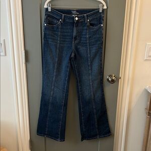 Time and Tru Dark Blue Flare Jeans Women’s Size 12 petite